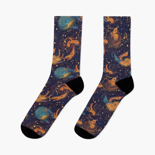 Item preview, Mythical Elemental Dragons Repeating Pattern - Swirling Galaxies and Cosmic Balance designed and sold by arbaxas.