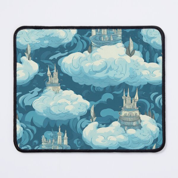 Item preview, Mythical Castles & Cloud Formations Repeating Pattern - Ethereal Architecture in the Sky designed and sold by arbaxas.
