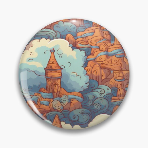 Item preview, Ethereal Castles in the Clouds Repeating Pattern - Mythical Architecture and Nature's Wonders designed and sold by arbaxas.