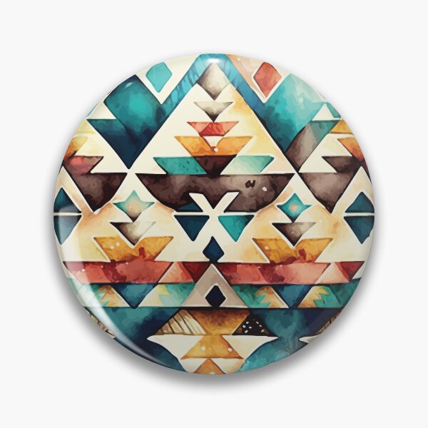 Item preview, A Southwestern Aztec Design with Flowers- Boho Chic Patterns designed and sold by GVRDesign.