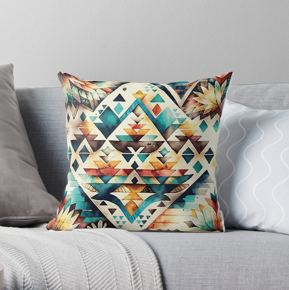 Southwest Style Throw Pillow Case, Southwestern Decorative Pillows, Western  Throw Pillow Cover, Tribal Print Cushion, Native American Pillow 