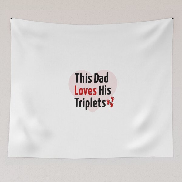 Item preview, this dad loves his triplets design - this dad loves his triplets typographie and icons designed and sold by AnsykD.