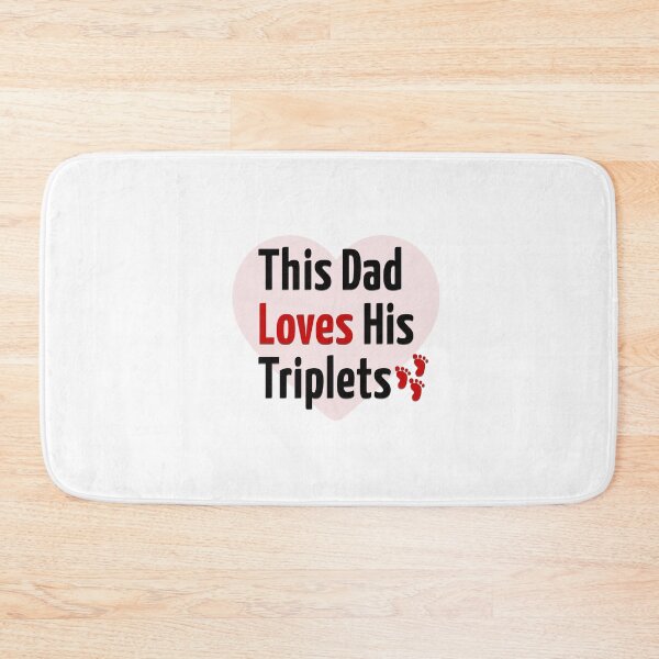Item preview, this dad loves his triplets design - this dad loves his triplets typographie and icons designed and sold by AnsykD.