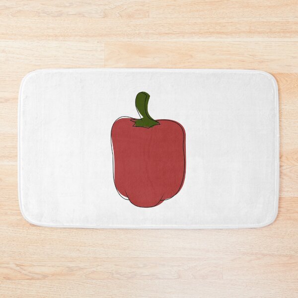 Item preview, Minimalist red bell pepper designed and sold by anycolorart.