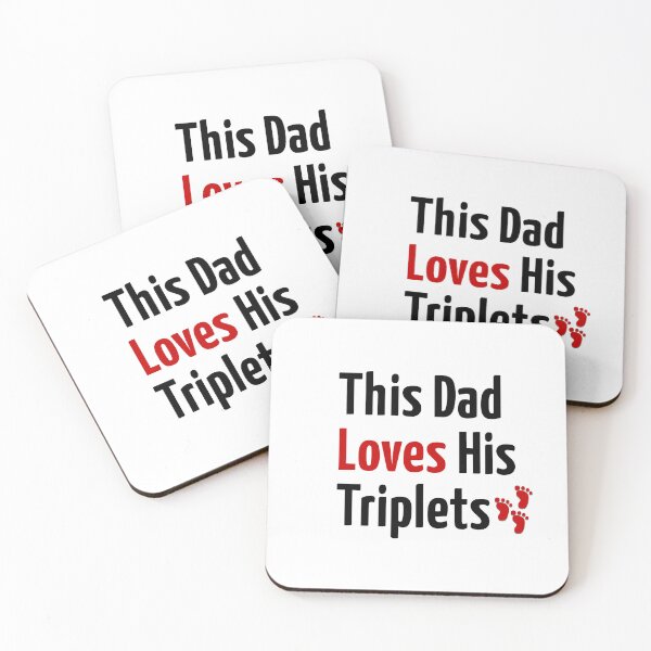 Item preview, this dad loves his triplets tshirt designed and sold by AnsykD.