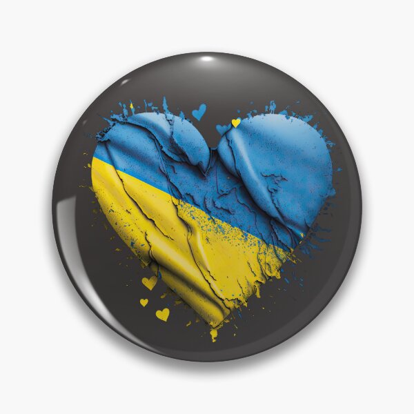 Item preview, Heart on Ukraine flag colors blue and yellow  designed and sold by TetianaArt.