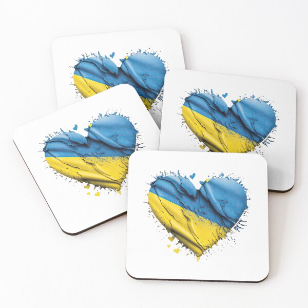 Item preview, Heart on Ukraine flag colors blue and yellow  designed and sold by TetianaArt.