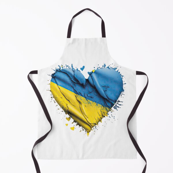Item preview, Heart on Ukraine flag colors blue and yellow designed and sold by TetianaArt.