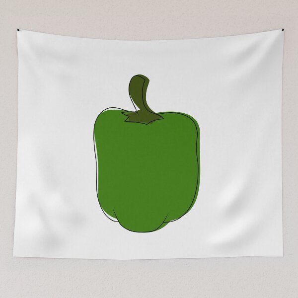 Item preview, Minimalist green bell pepper designed and sold by anycolorart.