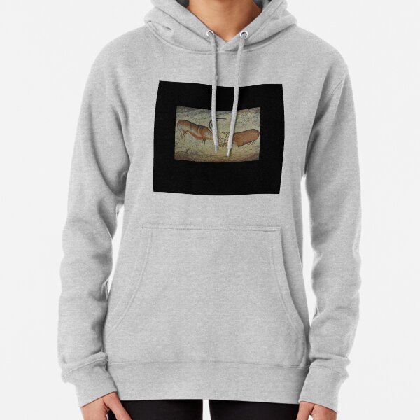 Cave painting, parietal art, paleolithic cave paintings, Pullover Hoodie
