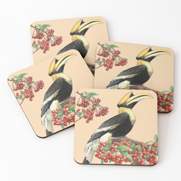 Item preview, Great Indian Hornbill and Firethorn designed and sold by YuNikDraw.