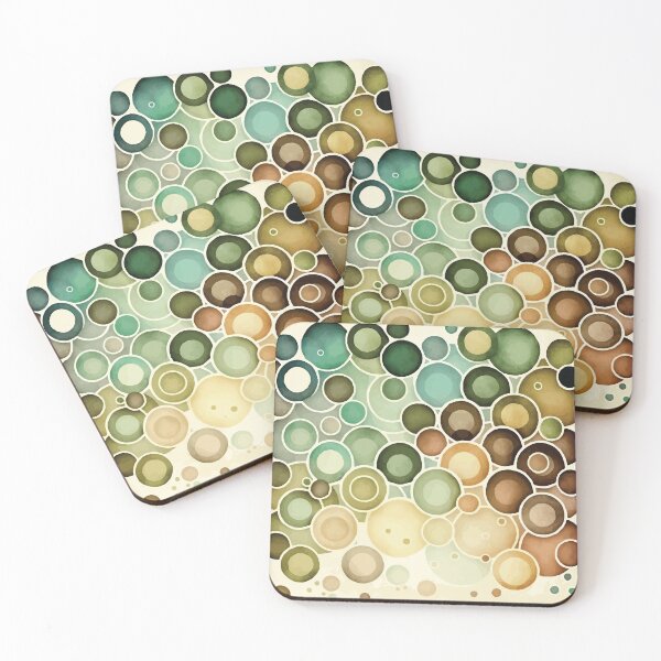 Item preview, An Earth Tone Circles Watercolor design- Boho Chic Patterns designed and sold by GVRDesign.