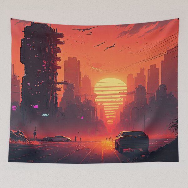 Item preview, Cyberpunk City Sunset Drive designed and sold by ultra-cool.