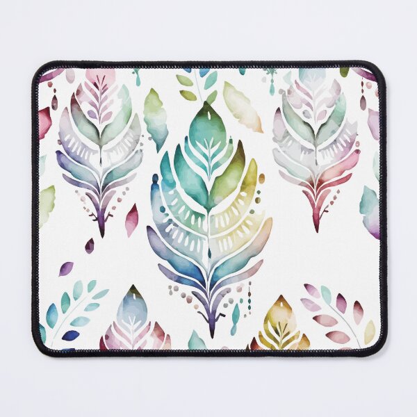 Item preview, A Delicate Feather Pastel Watercolor Print - Boho Chic Patterns designed and sold by GVRDesign.