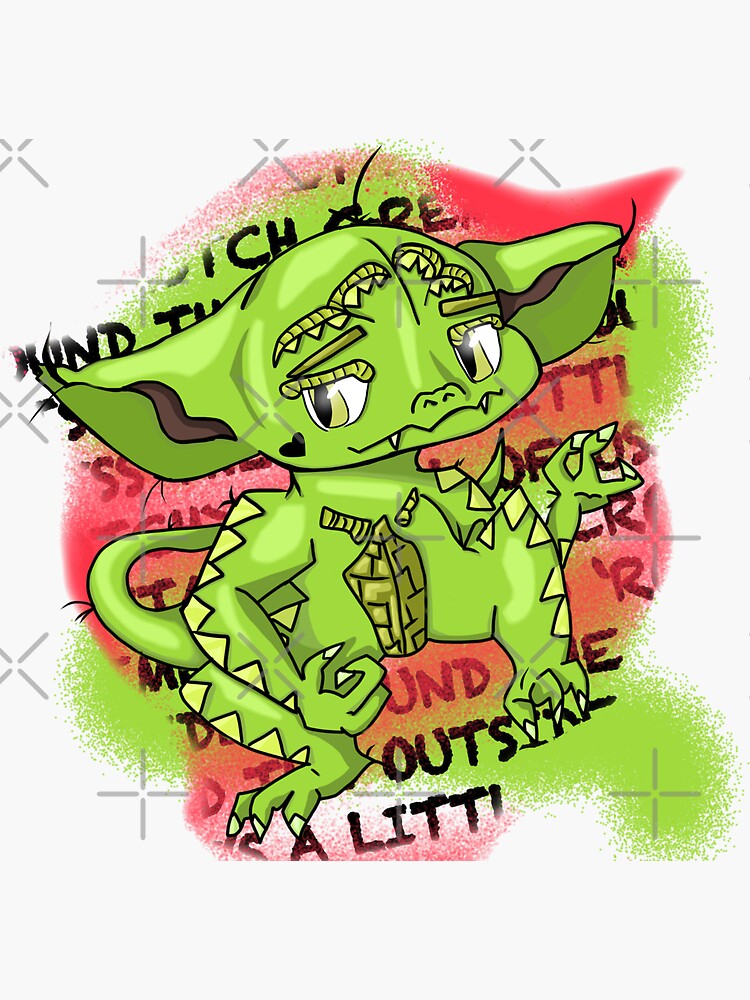 crotch gremlin (no lines) Throw Pillow for Sale by KajalFox