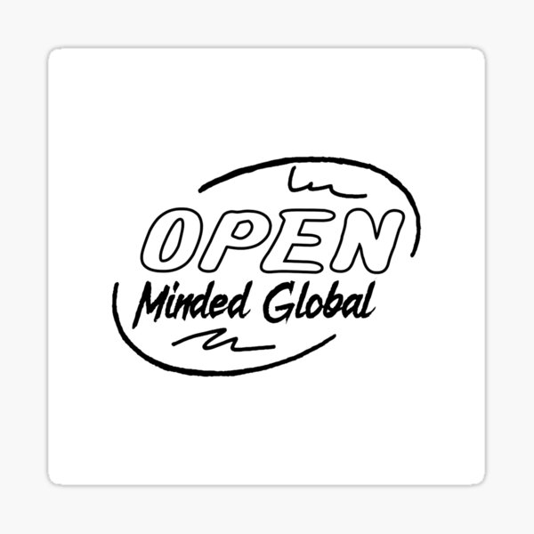 OpenMindedGlobal Professional outline Sticker