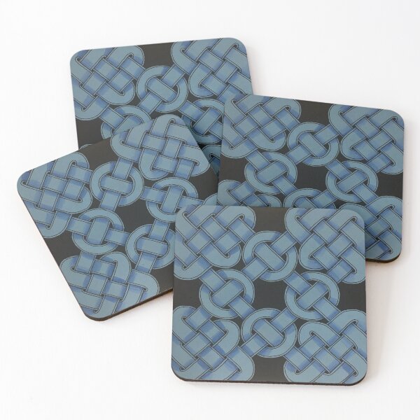 Item preview, Celtic braid pattern, Solomon cross, blue designed and sold by Donkjonk.