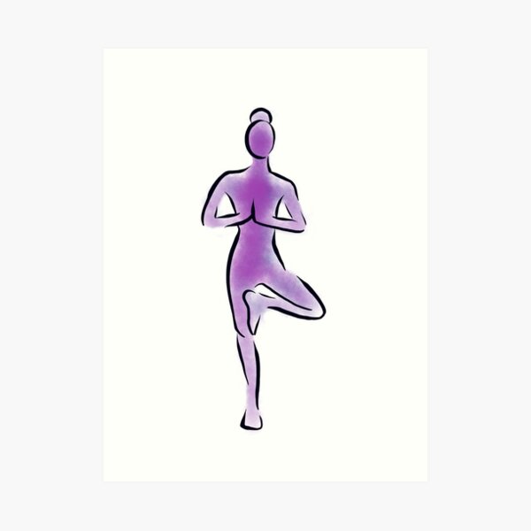 Vrksasana Yoga Pose Art Print