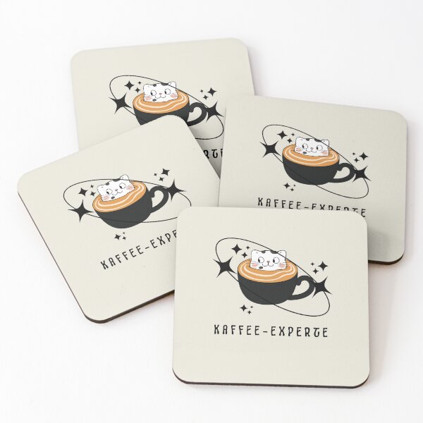 Artikelvorschau, „Kaffee-Experte“ mit Katzenillustration und braunem Hintergrund entworfen und verkauft von RM-Journey.