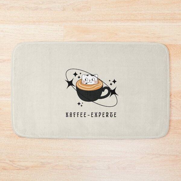 Artikelvorschau, „Kaffee-Experte“ mit Katzenillustration und braunem Hintergrund entworfen und verkauft von RM-Journey.