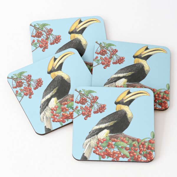 Item preview, Great Indian Hornbill and Firethorn designed and sold by YuNikDraw.