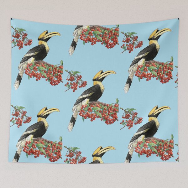 Item preview, Great Indian Hornbill and Firethorn designed and sold by YuNikDraw.