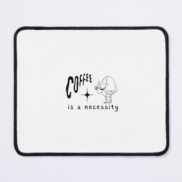 Item preview, "Coffee is a Necessity" with cute illustrations of coffee beans and brown background designed and sold by RM-Journey.