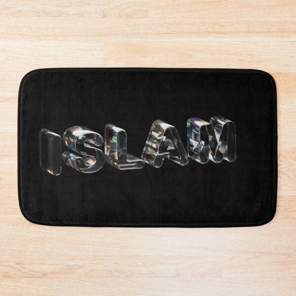 Item preview, The word Islam is written in shiny glass letters on a black background. designed and sold by ellinnur.