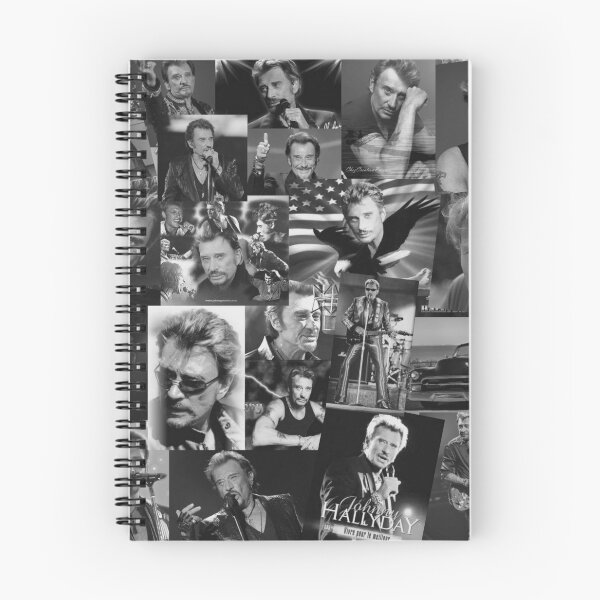 Item preview, Johnny Hallyday French singer Assorted Black and White Vintage Collage designed and sold by CollageHeaven.