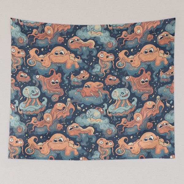 Item preview, Enchanting Swirling Smoke Realm - Cute Cartoon Ethereal Beings designed and sold by arbaxas.