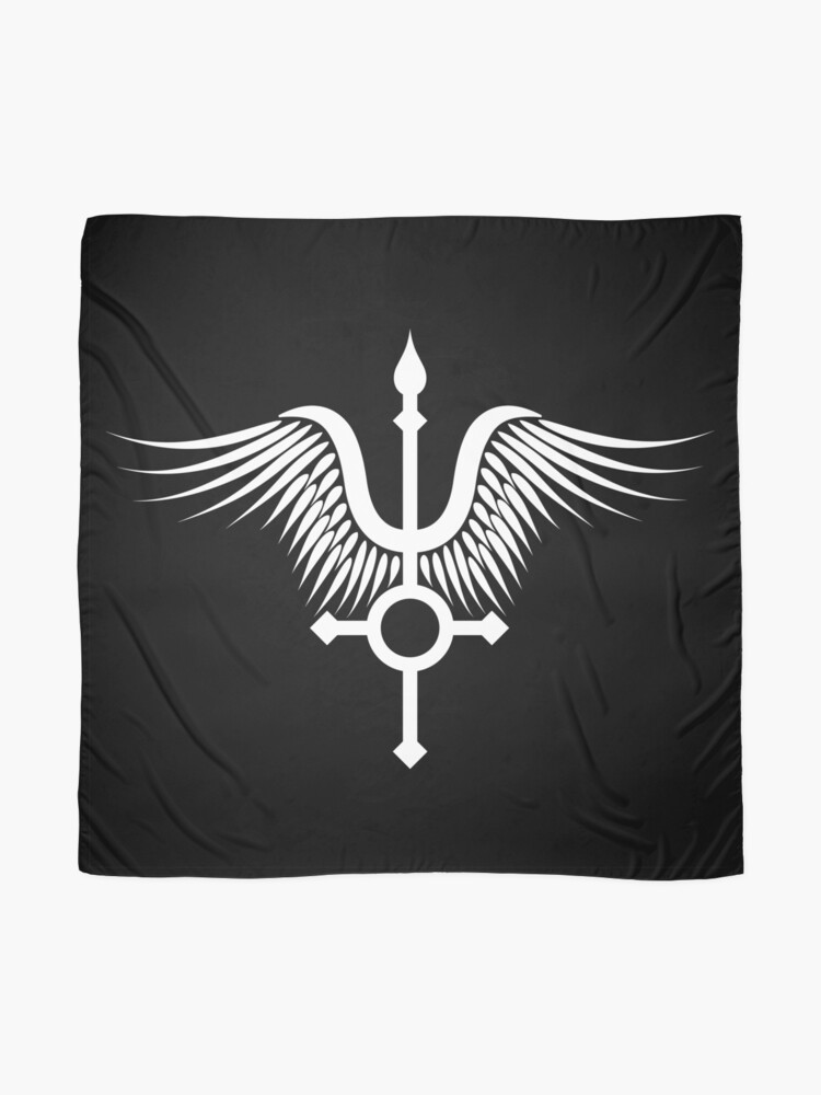 Alternate view of Feather Cross (in white) Scarf