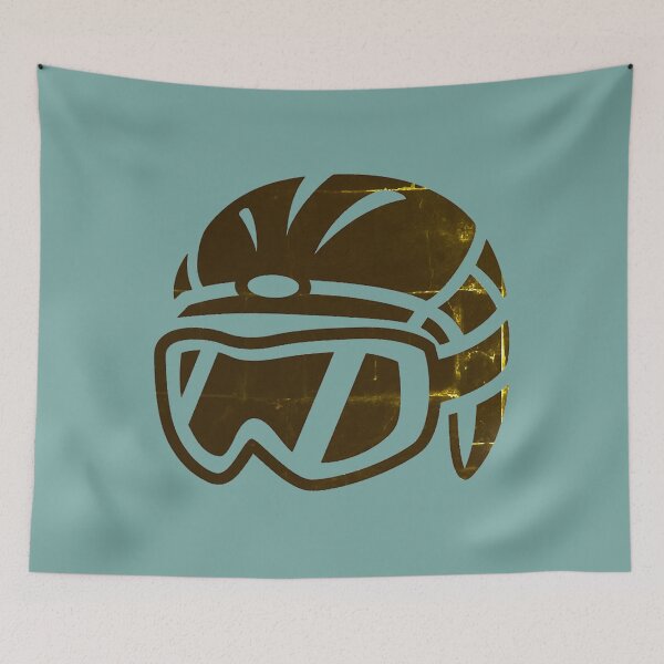 Item preview, cool retro skiing helmet designed and sold by utdilei525.