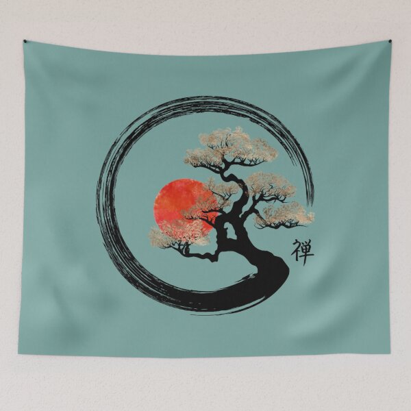 Item preview, Enso Circle and Bonsai Tree on Canvas   designed and sold by utdilei525.