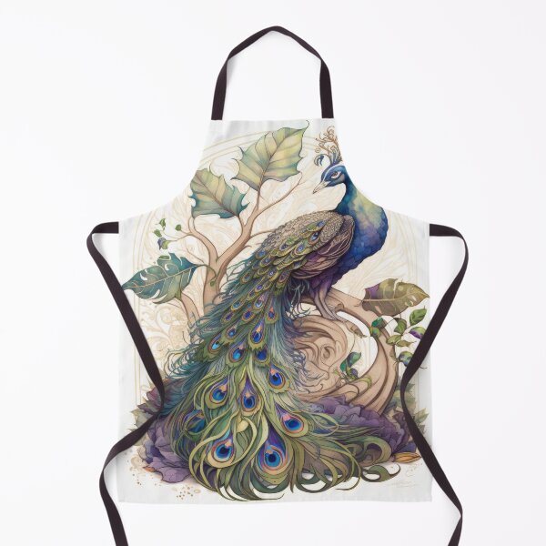 Item preview, Nouveau Watercolor Peacock designed and sold by SoloSeal.