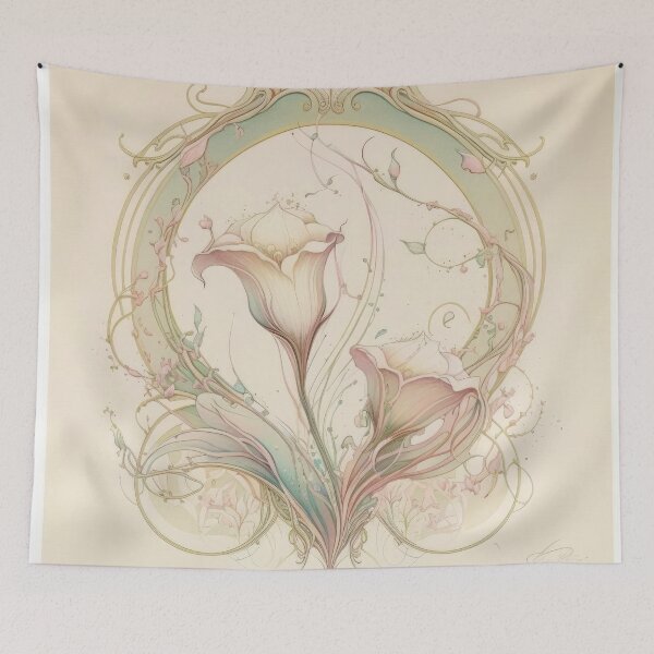 Aperçu de l'œuvre Watercolor Nouveau Flora créée et vendue par SoloSeal.