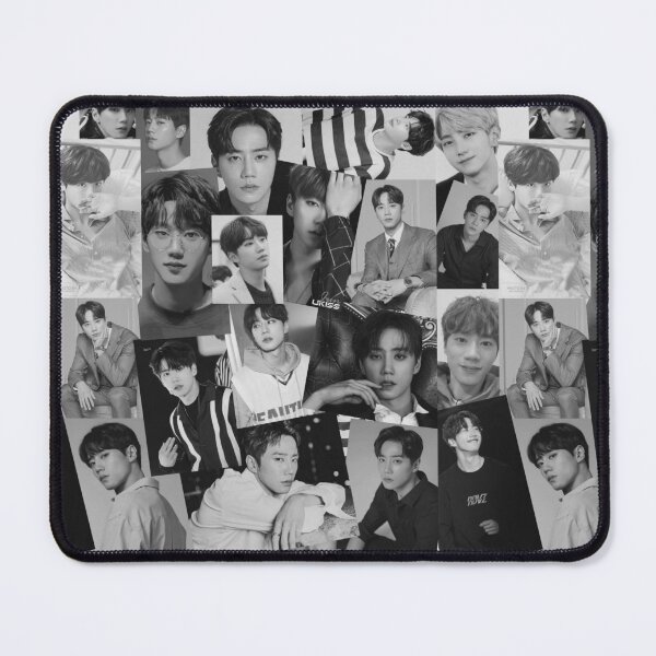 Item preview, Lee Jun Young - South Korean Singer Black and White Photo Collage designed and sold by CollageHeaven.