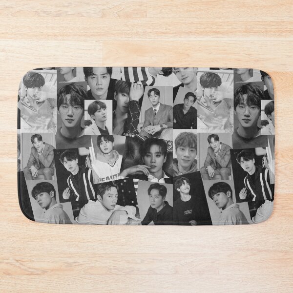 Item preview, Lee Jun Young - South Korean Singer Black and White Photo Collage designed and sold by CollageHeaven.