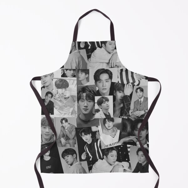Item preview, Lee Jun Young - South Korean Singer Black and White Photo Collage designed and sold by CollageHeaven.