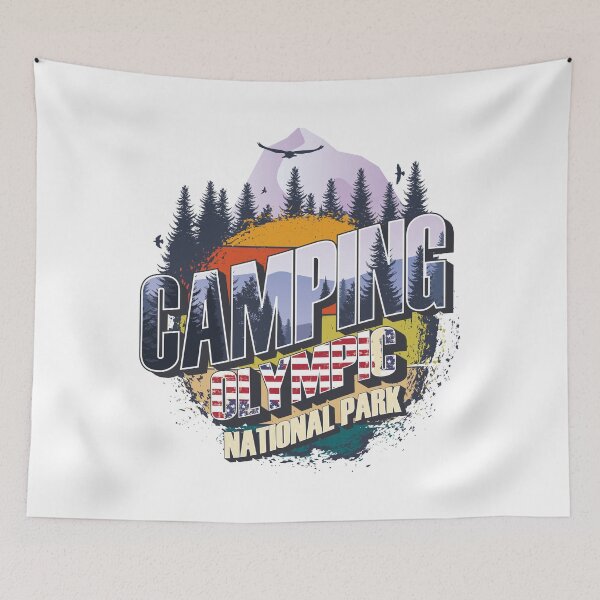 Item preview, Camping Olympic National Park Vintage USA Best gift for campers Adventure outdoor designed and sold by HomeCoquette.