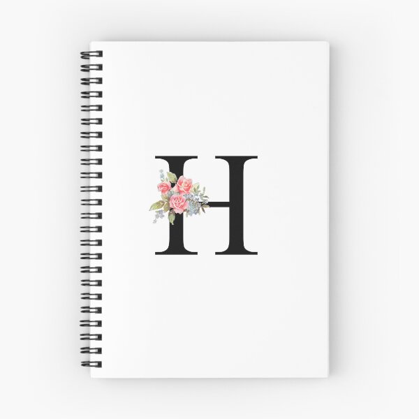Item preview, Letter H Botanical Monogram Floral Pink Rose Flowers H Initial designed and sold by inspirationzgal.