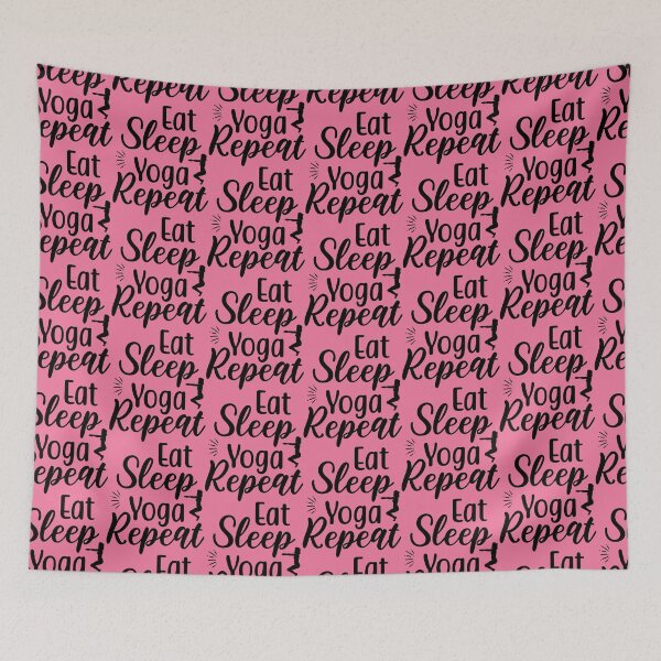 Item preview, Yoga Quote Eat Sleep Yoga Repeat Motivational Saying designed and sold by SoccaTamam.