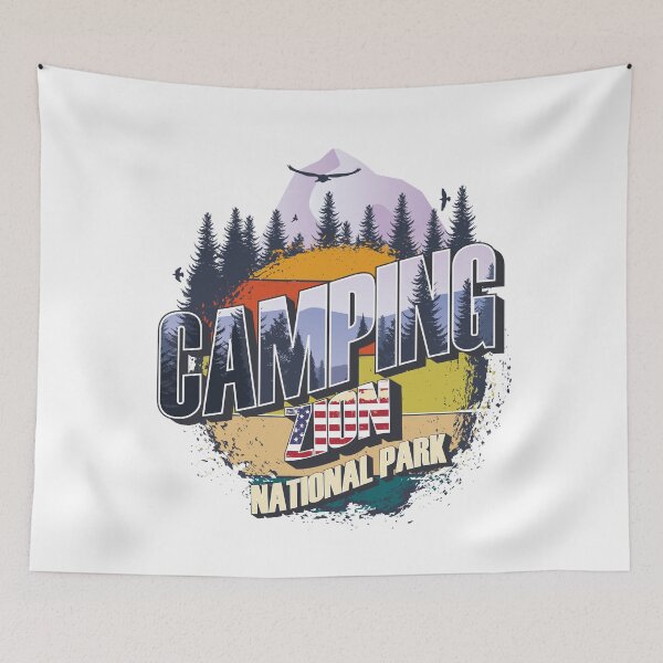 Item preview, Camping Zion National Park Vintage USA Best gift for campers Adventure gear designed and sold by HomeCoquette.