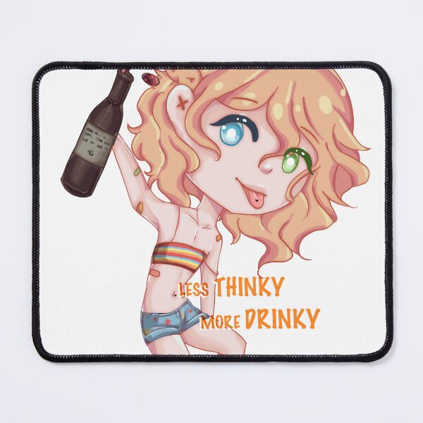 Item preview, Cute drunk chibi anime boy with pierced tongue and wine (Oc William) designed and sold by zanun.