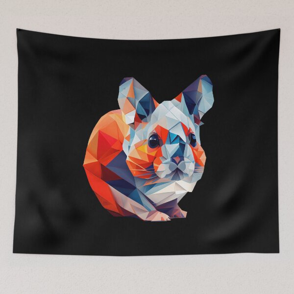 Item preview, Abstract Chinchilla Art: A Colorful Twist on Wildlife Imagery designed and sold by FiveIntentions.