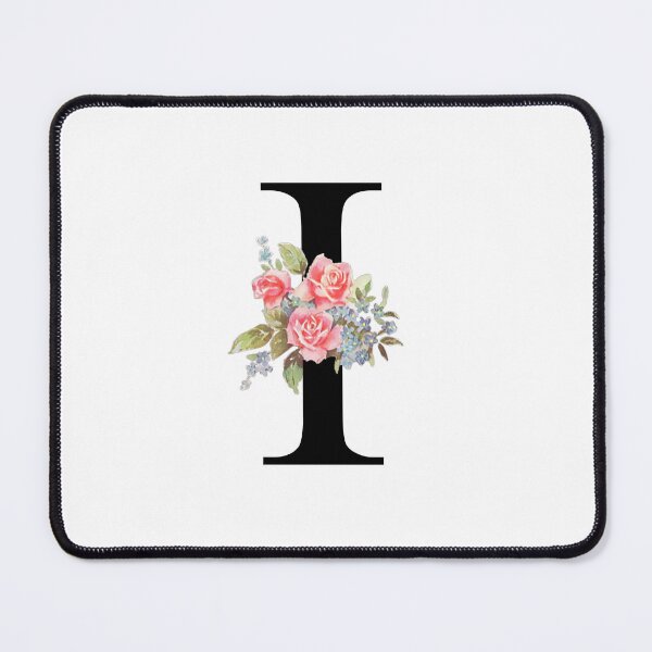 Item preview, Letter I Botanical Monogram Floral Pink Rose Flowers I Initial designed and sold by inspirationzgal.