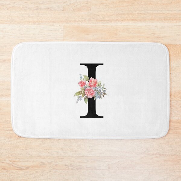 Item preview, Letter I Botanical Monogram Floral Pink Rose Flowers I Initial designed and sold by inspirationzgal.