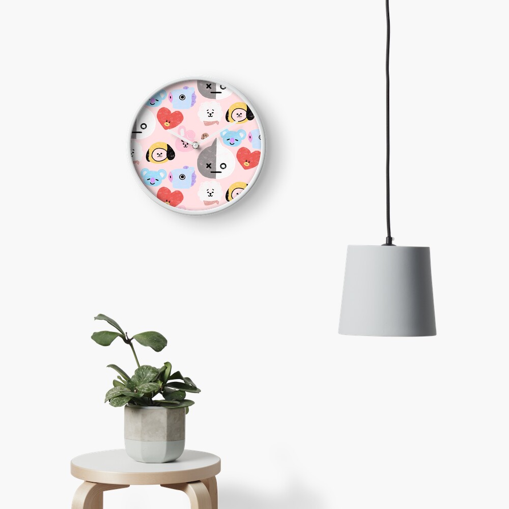 BTS21 Line Character- In Pastel! Clock