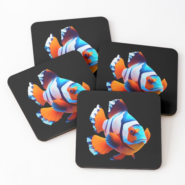 Item preview, Abstract Clown Fish Art: A Colorful Twist on Wildlife Imagery designed and sold by FiveIntentions.