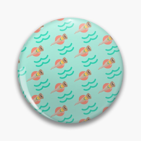 Item preview, Woman sunbathing and reading on inflatable on turquoise sea designed and sold by RevolutionizZed.