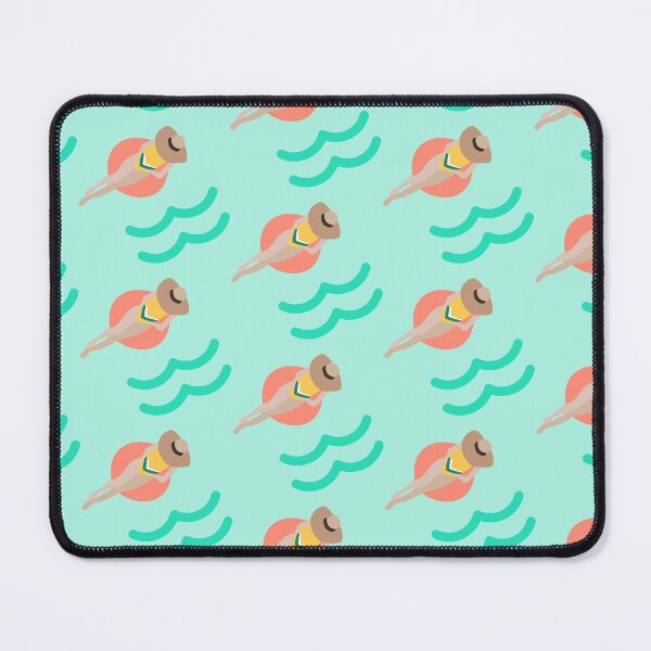 Item preview, Woman sunbathing and reading on inflatable on turquoise sea designed and sold by RevolutionizZed.
